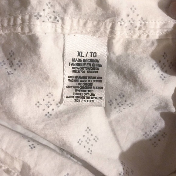 Prince & Fox White Cotton Shirt Blue Dot Button Down Shirt - Picture 5 of 5